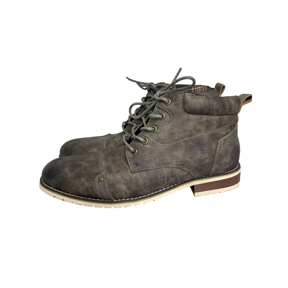 Ferro Aldo Colin Mens Brown Distressed Lace Up Cap Toe Ankle Boots Size 10